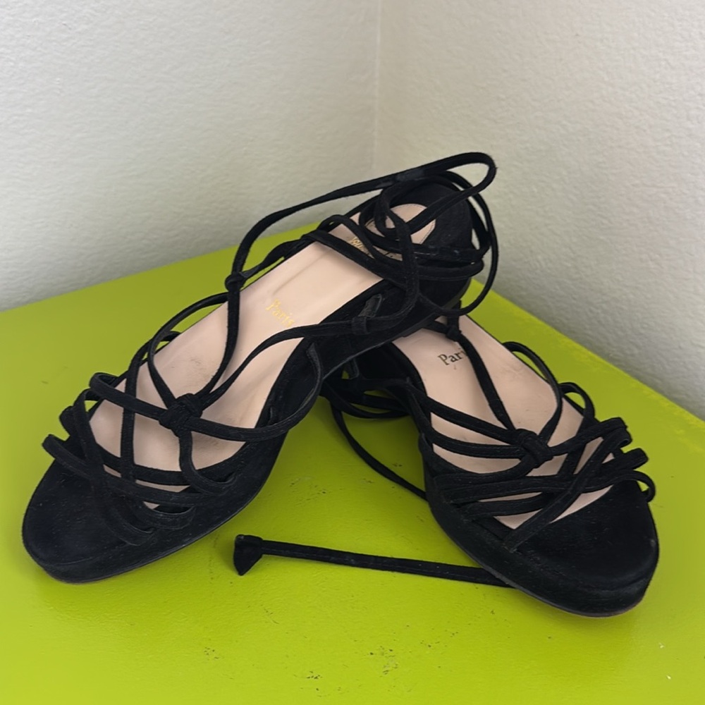 Christian Louboutin suede strappy flats size 39 - Picture 2 of 13